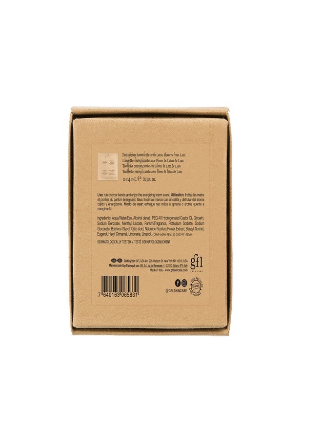 Prija Towelette Gift Pack with Lotus Flowers (Includes 10 wipes) - Energizing, Moisturizing and Sanitizing - Dermatologically Tested - 100% Natural Viscose - 100% Recycled Paper - Image 2